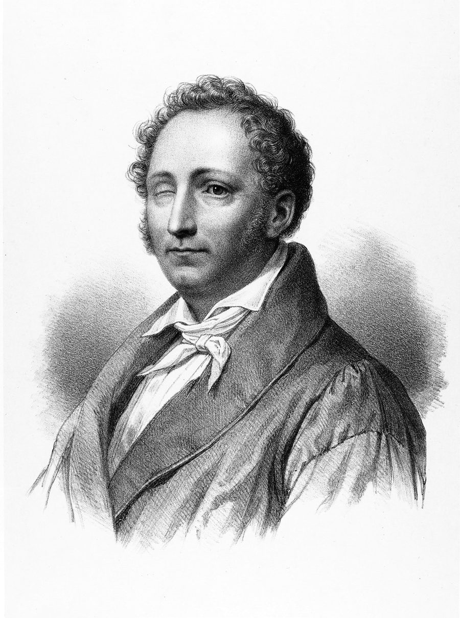 Porträt von Friedrich Kuhlau, Lithografie des 19. Jahrhunderts